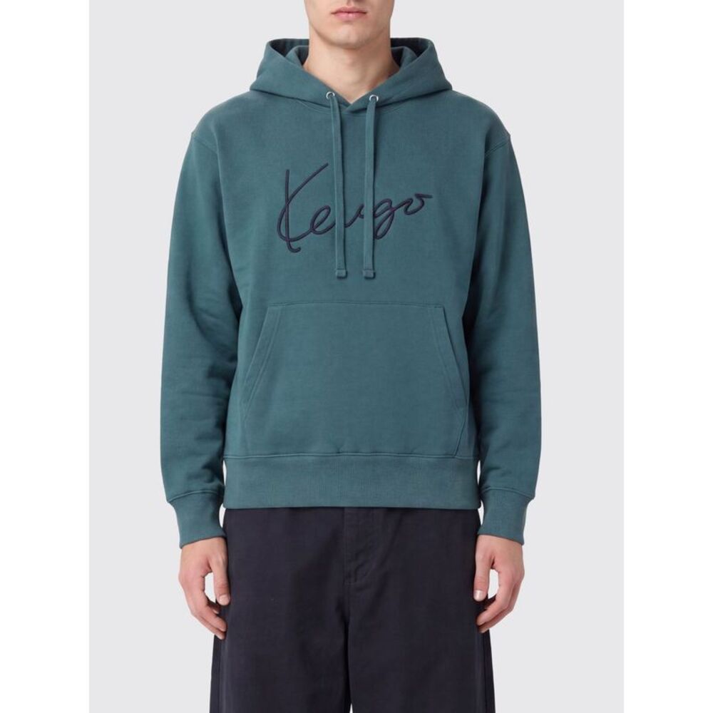 Kenzo Men Kenzo Cotton Hoody With Contrast Logo